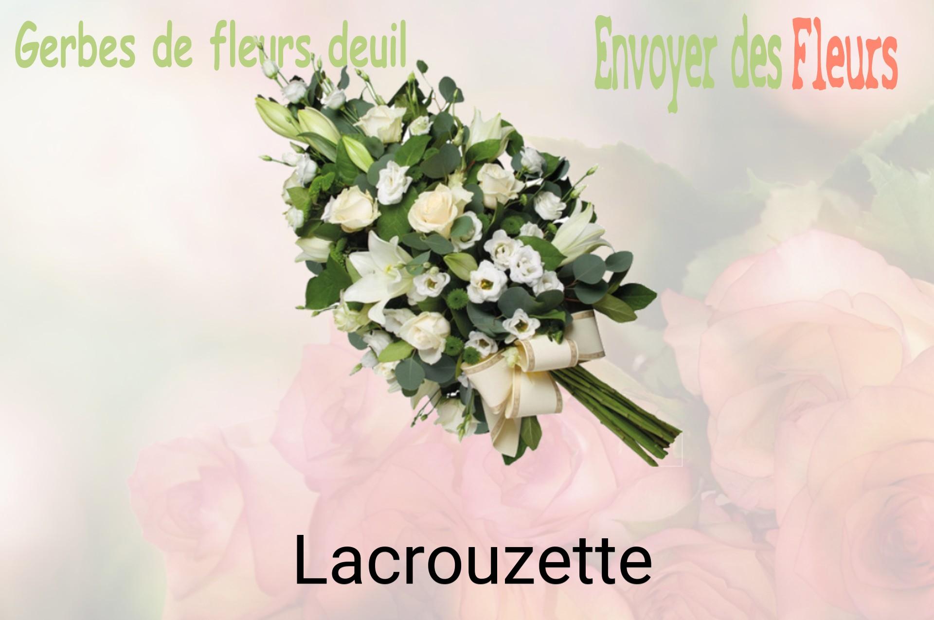 Gerbe de fleurs de deuil livrée à Lacrouzette